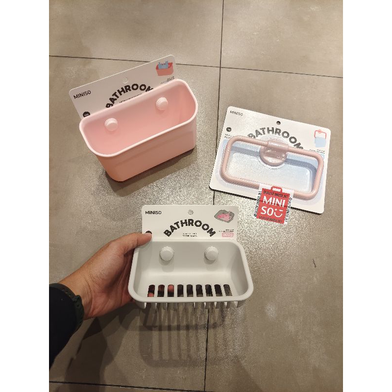 MINISO 🆕 Bathroom Accessories / Organizer Aksesoris Kamar Mandi (Tempat Sabun / Simple Organizer / T