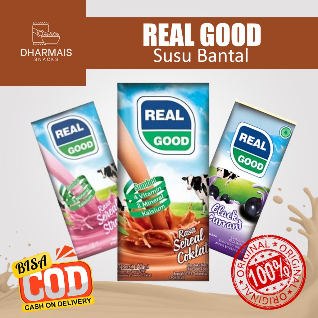 

Susu UHT Realgood / Real Good Mini / Susu Bantal - Netto 50ml - DHARMAIS SNACK
