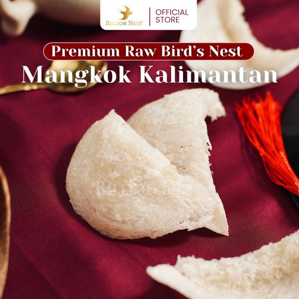 

Billion Nest - Sarang Burung Walet Mangkok Putih Premium Kalimantan - 500 GRAM