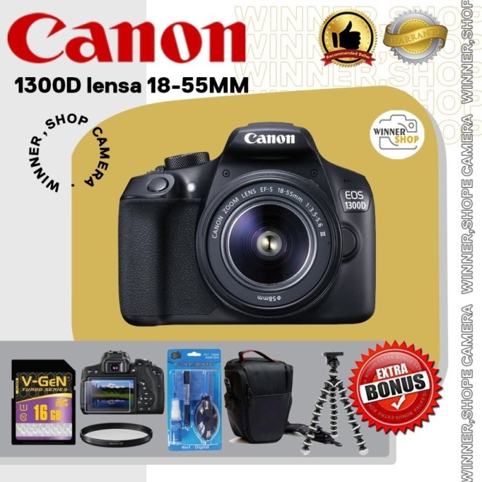 Kamera CANON 1300D lensa 18-55mm EOS 1300 d Canon 1300d WIFI