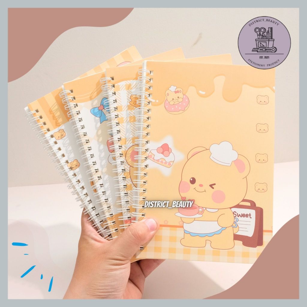 

BUKU TULIS SPIRAL BUTTER BEAR BUKU SPIRAL A5 BUTTER BEAR NOTEBOOK SPIRAL RING BUKU TULIS BERGARIS MOTIF BUTTER BEAR LUCU DISTRICT BEAUTY