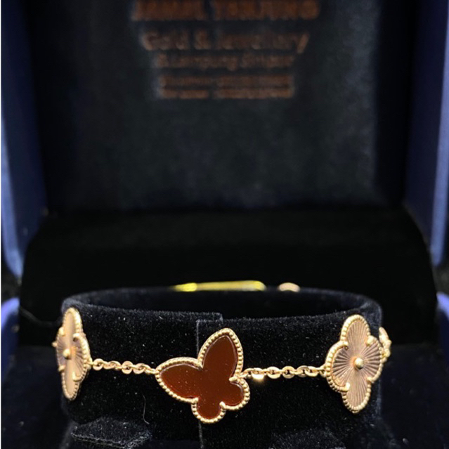 Gelang Rantai Vancleef Emas 75%