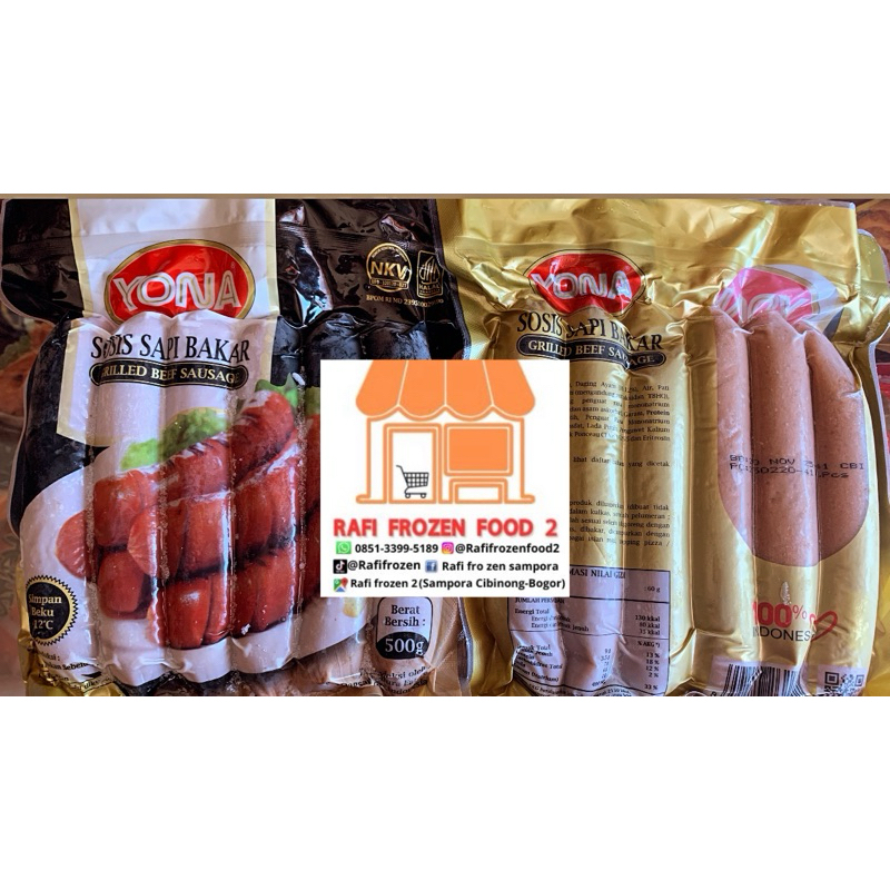 

yona sosis sapi bakar jumbo isi 6 500gr, yona sosis sapi bakar besar, sosis sapi bakar yona