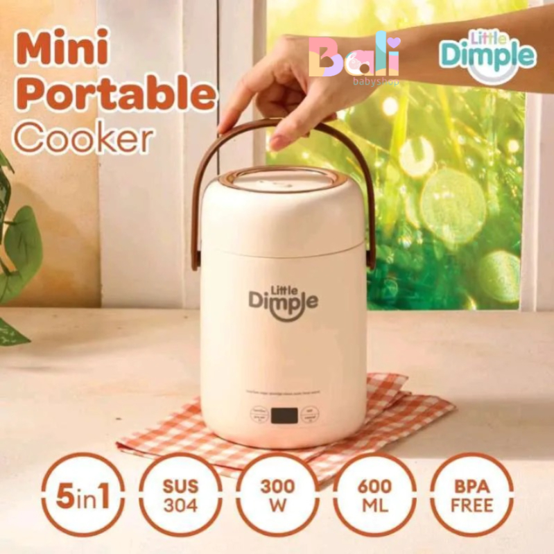 Little Dimple Mini Portable Cooker MEC-838 - Alat Masak Mpasi - Rice Cooker