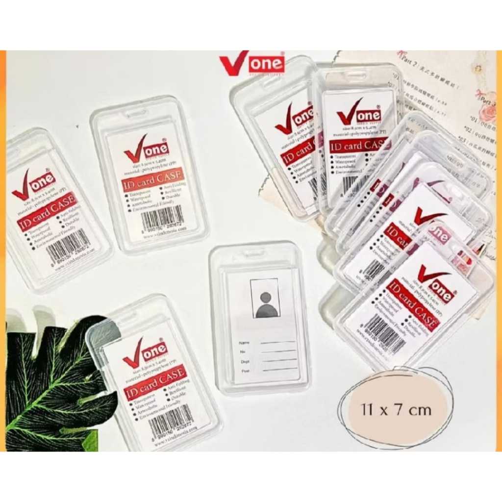 

ID Card Holder Transparan Tanpa Tali / Tempat Kartu Nama Kantor atau Event V-One