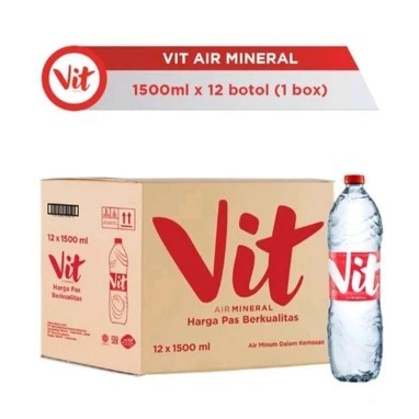 

VIT Air Mineral Botol 1500ml x 12pcs - Per Dus (KHUSUS INSTAN)