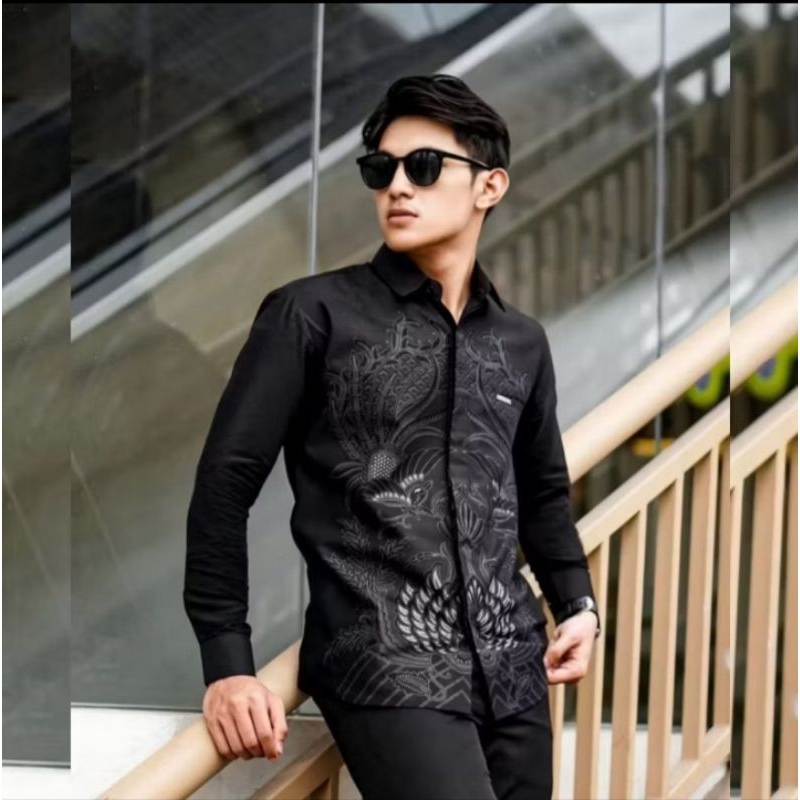 KEMEJA BATIK PRIA LENGAN PANJANG MOTIF ELEGAN SIZE  M L XL XXL BAJU BATIK KANTOR