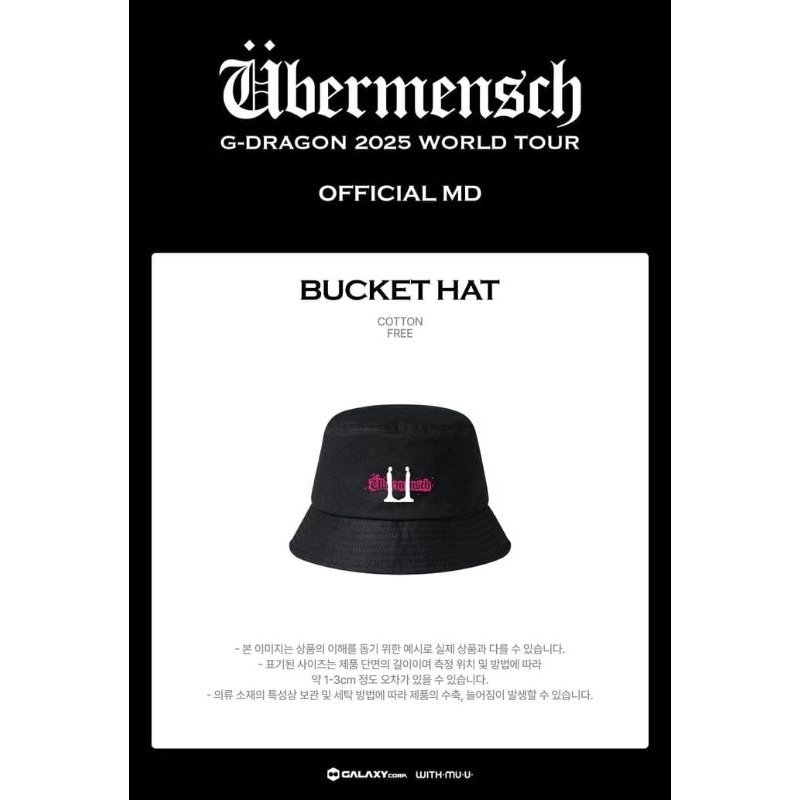 G-Dragon Ubermensch Bucket Hat World Tour 2025