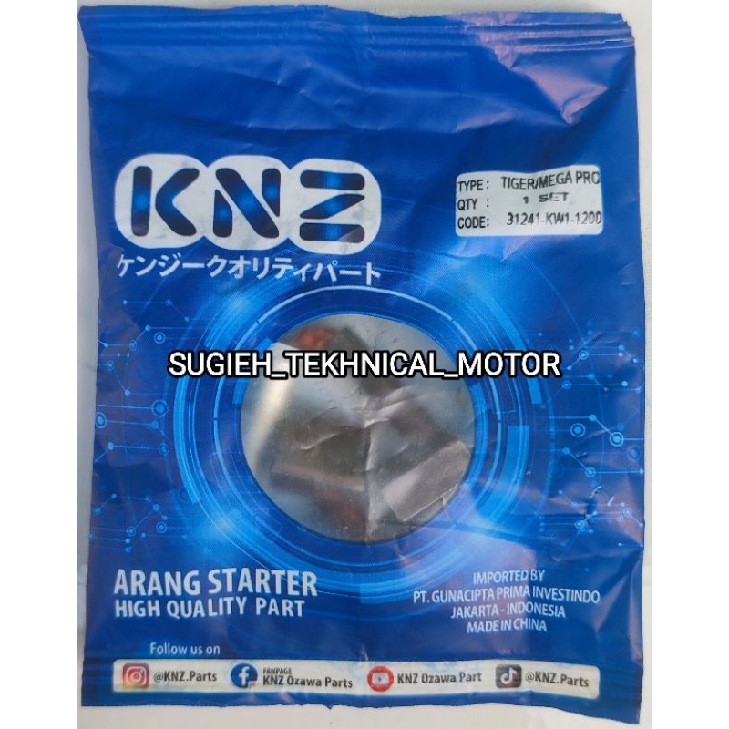 KARBON BRUSH / ARANG COOL DINAMO STARTER HONDA TIGER / MEGAPRO MERK KNZ ORIGINAL