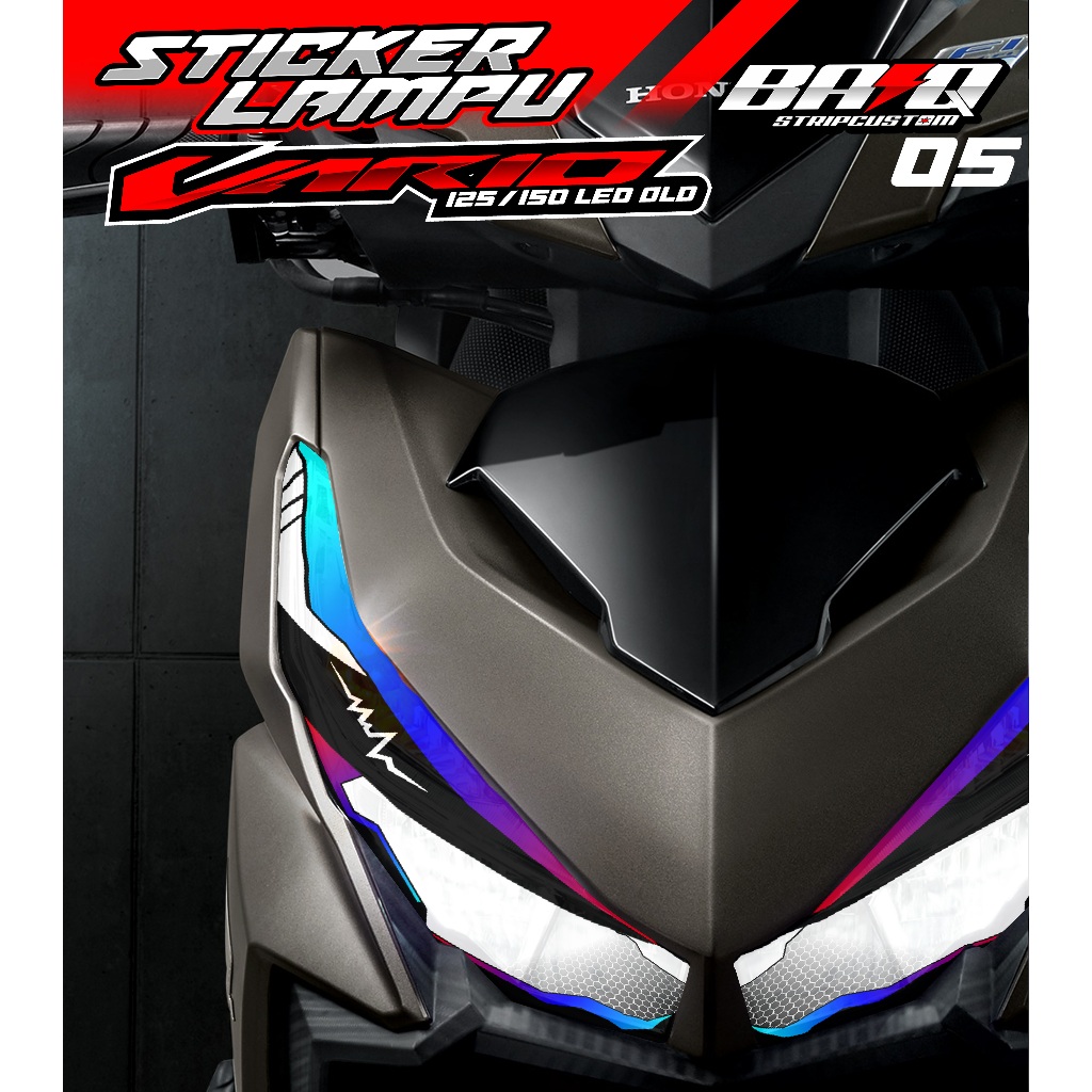 05 STICKER TRANSPARAN LAMPU ALIS VARIO 125/150 LED OLD - STICKER LAMPU ALIS UV TRANSPARAN VARIO 125/