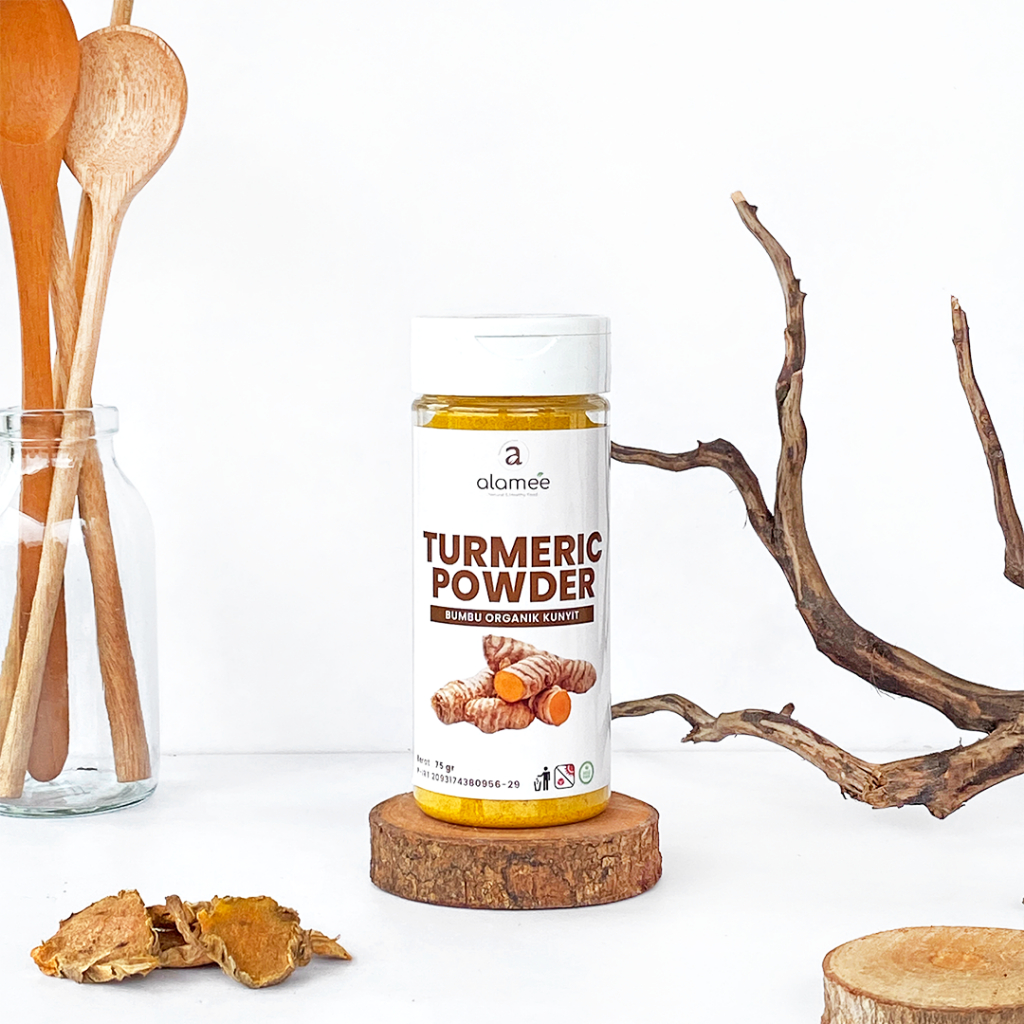

ALAMEE Kunyit Bubuk Turmeric Powder Ground Bumbu Dapur Instan Organik Murni Asli Tanpa Campuran