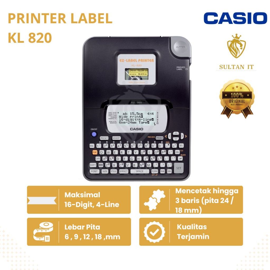 

Casio KL 820 Printer Label Ez Label It Original