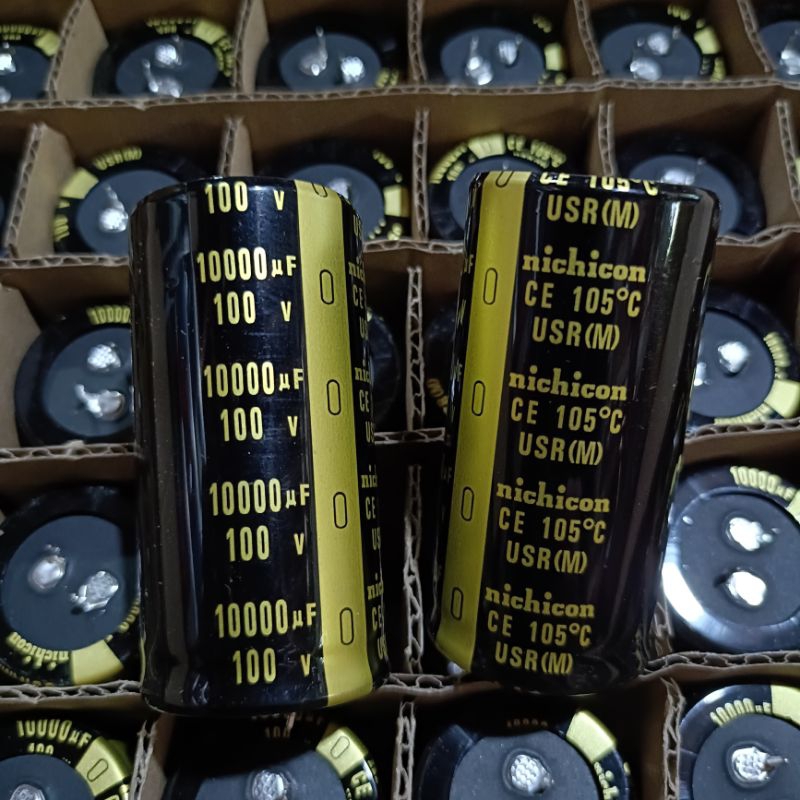 ELCO NICHICON 100V 10000UF BLACK GOLD ORIGINAL/ELKO 100VOLT 10000UF NICHICON ORIGINAL