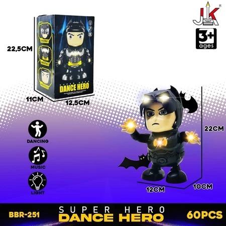 DANCE HERO BATMAN ] BBR 251 ] Mainan Robot Dance Hero Batman Music Joget