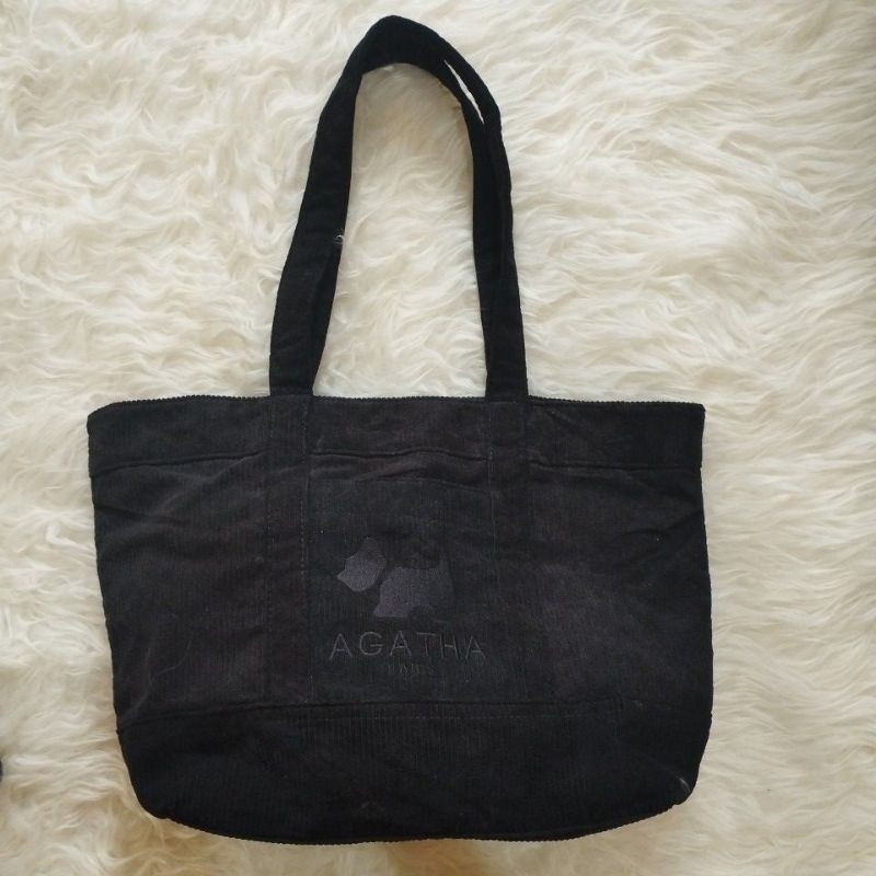 tote bag coduray hitam agatha paris original