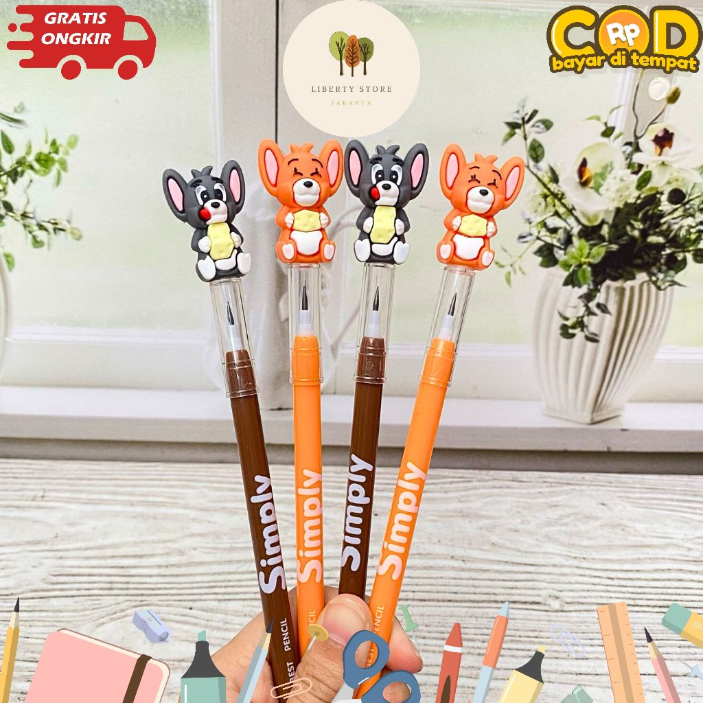 

Pensil Susun Bensia Tom and Jerry Perlengkapan Sekolah Stationery Lucu Alat Tulis