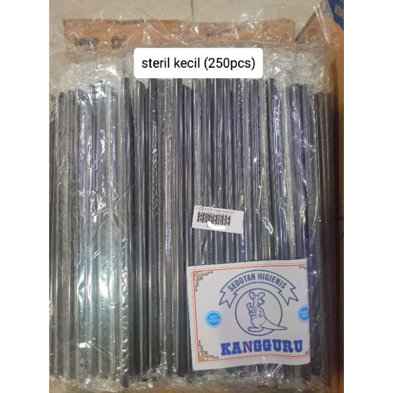 sedotan plastik steril kecil 250&500 / sedotan es teh/sedotan es jeruk dll