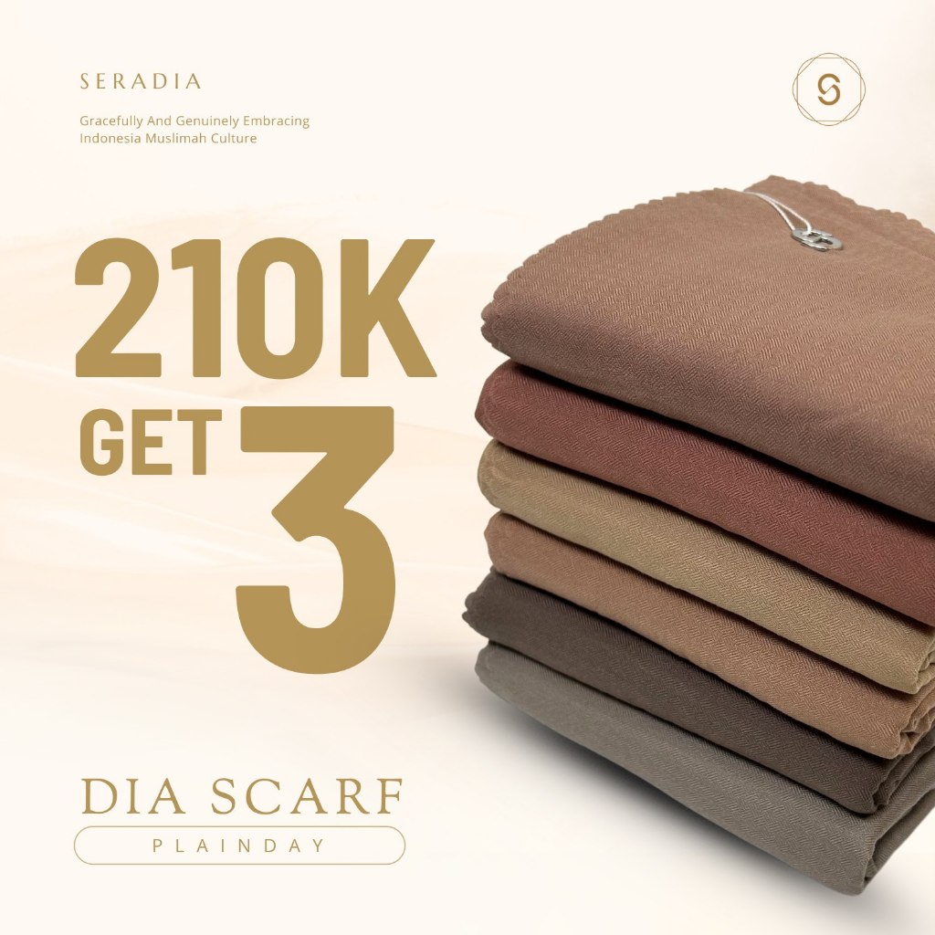 Seradia Hijab - Segi Empat Polos Dia Scarf
