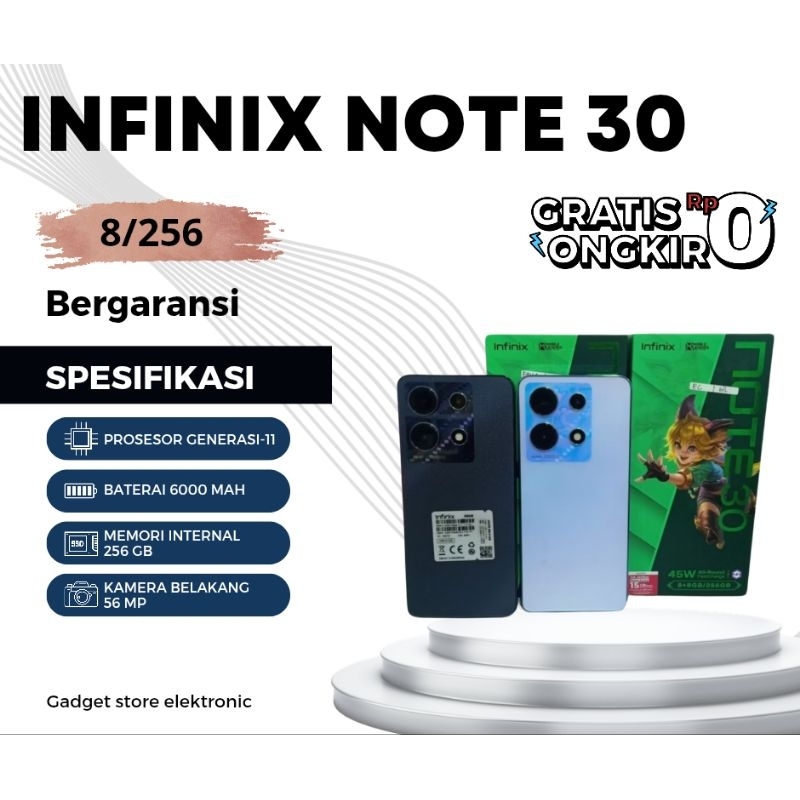 Infinix Note 30 Ram 8/256 GB Handphone Android 4G Garansi Resmi