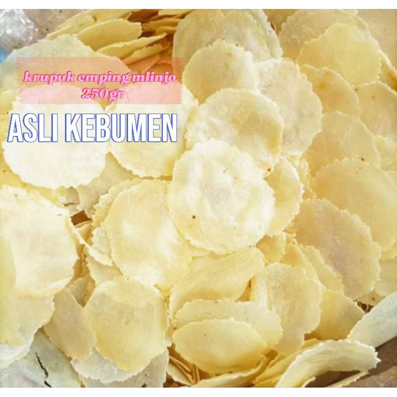

Kerupuk Emping Mlinjo Kecil 250gr mentah kering super premium asli Kebumen
