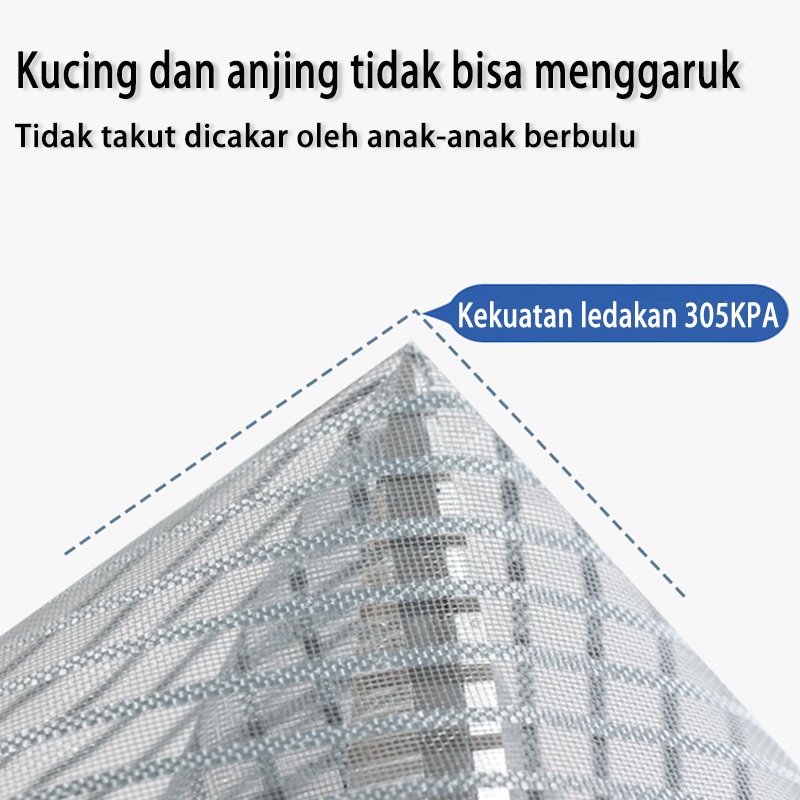 Anti nyamukPintu kawat geser sliding Anti nyamuk Pintu geser Bernapas dengan lubang Anti Tikus lipat