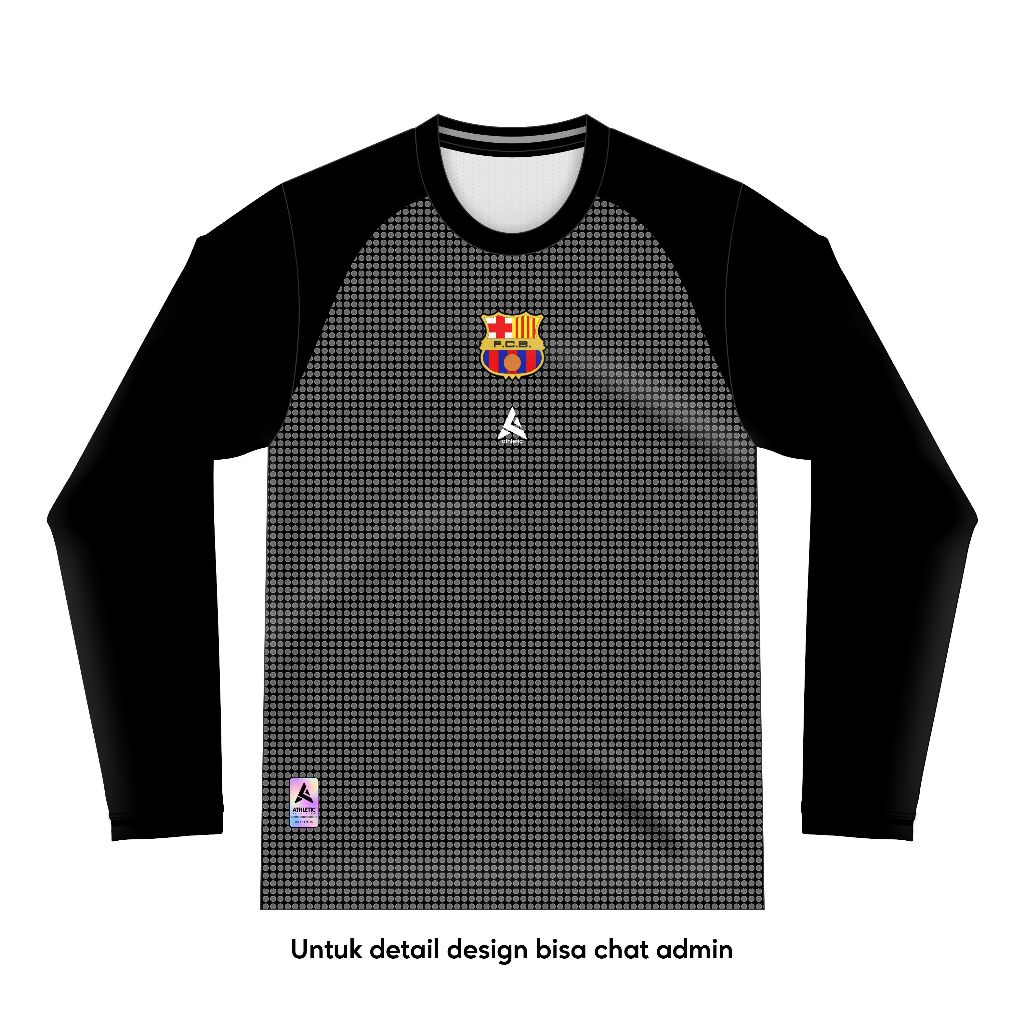 ATHLETIC SPORTWEAR - Jersey Vintage Bola Fantasy Barcelona GK 2000-01 Fullprinting Casual - Atasan