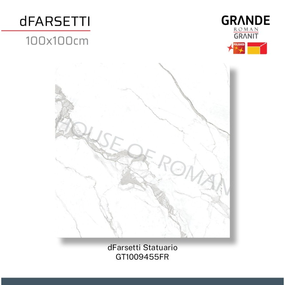ROMAN GRANIT GRANDE dFarsetti Statuario 100X100 GT1009455FR ROMAN GRANIT