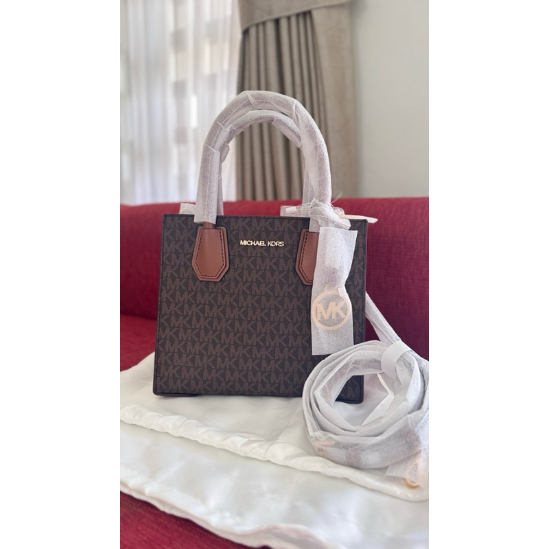 Michael Kors Mercer Medium  Signature Brown