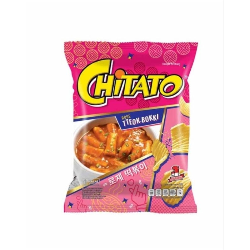 

Chitato Snack Potato Chips Rose Tteokbokki 68 gram