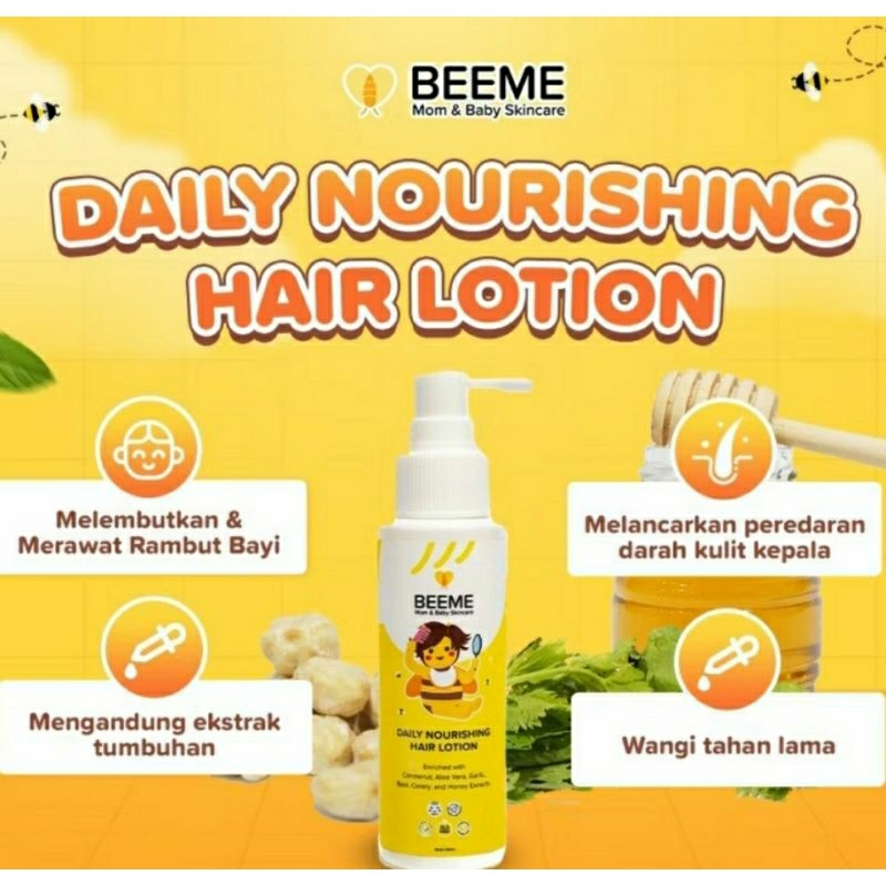 Beeme Daily Nourishing Hair Lotion 100ml / Baby Hair Lotion / Minyak Rambut Bayi / Hair Spray