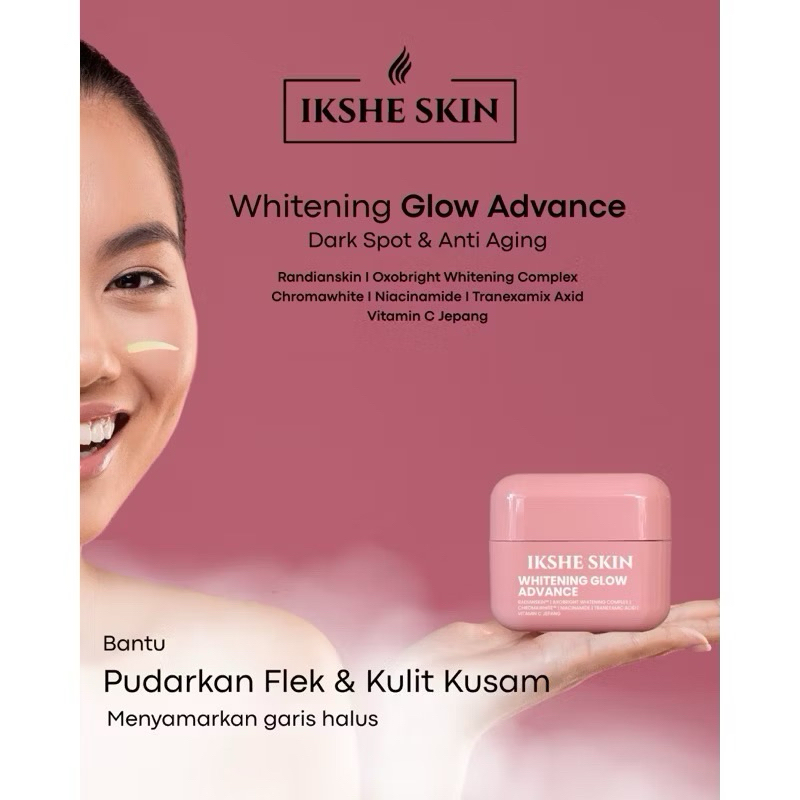 night cream whitening glow advance bpom by IK Larissa glowing advance
