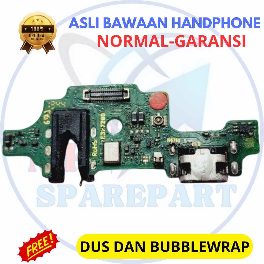 Board papan konektor cas / flexible charger hp Infinix Hot 8 - asli original copotan cabutan bawaan