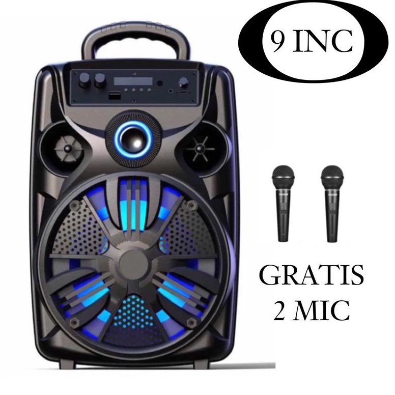 55PALING LARIS SQRS885 Max Speaker Besar 9inc Gratis MicSpeaker Full Bass Music Mp3 Sounday