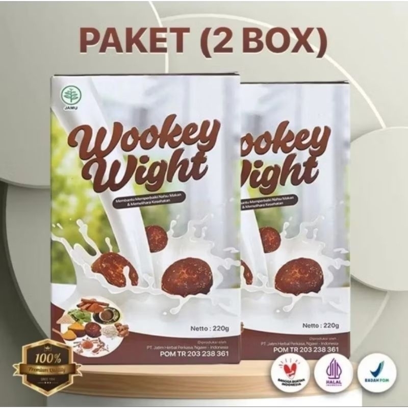 

Wookey Weight - Rasa Coklat Susu Penambah Berat Badan Paket Isi 2 Box
