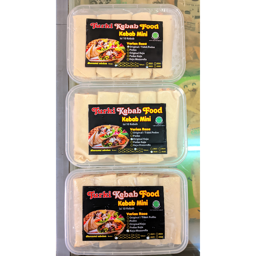 

KEBAB FROZEN TURKI /KEBAB TURKI /SEDANG/ KECIL / keju /original