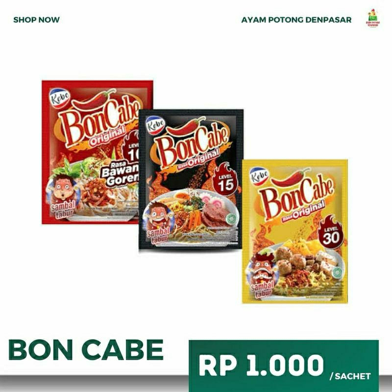

Bon Cabe Sachet Bubuk Cabe Level 15,30,50-Sembakoku Semarang