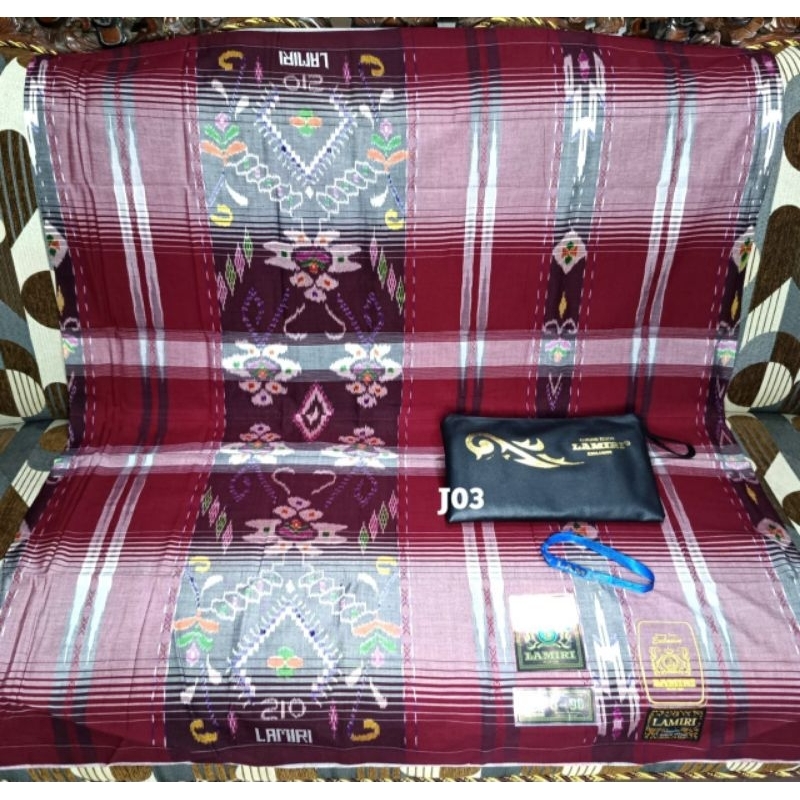 Sarung LAMIRI MS Sutra 50 Motif MGT Tumpal Kawung Mix