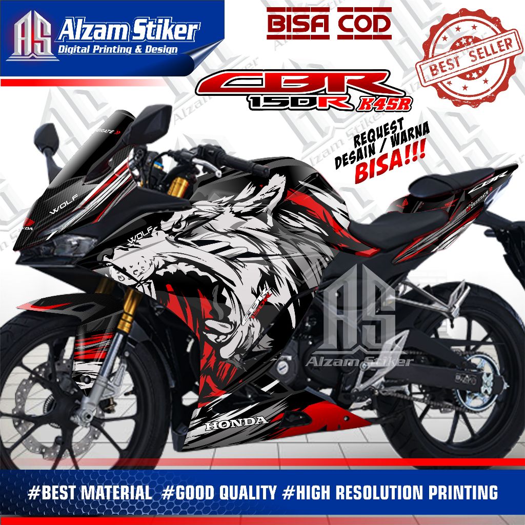 Bisa COD / Sticker Decal CBR 150R 2021 Full Body / Striping CBR 150 R 2021 Fullbody / Stiker Variasi