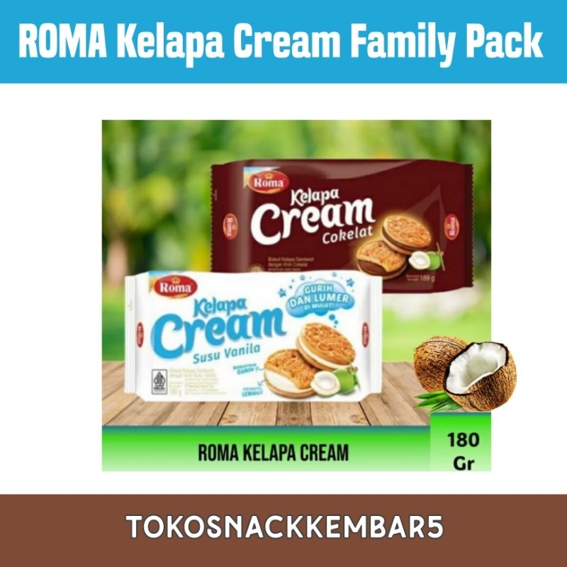 

Roma Kelapa Cream Coklat dan Vanilla Milk 180gr