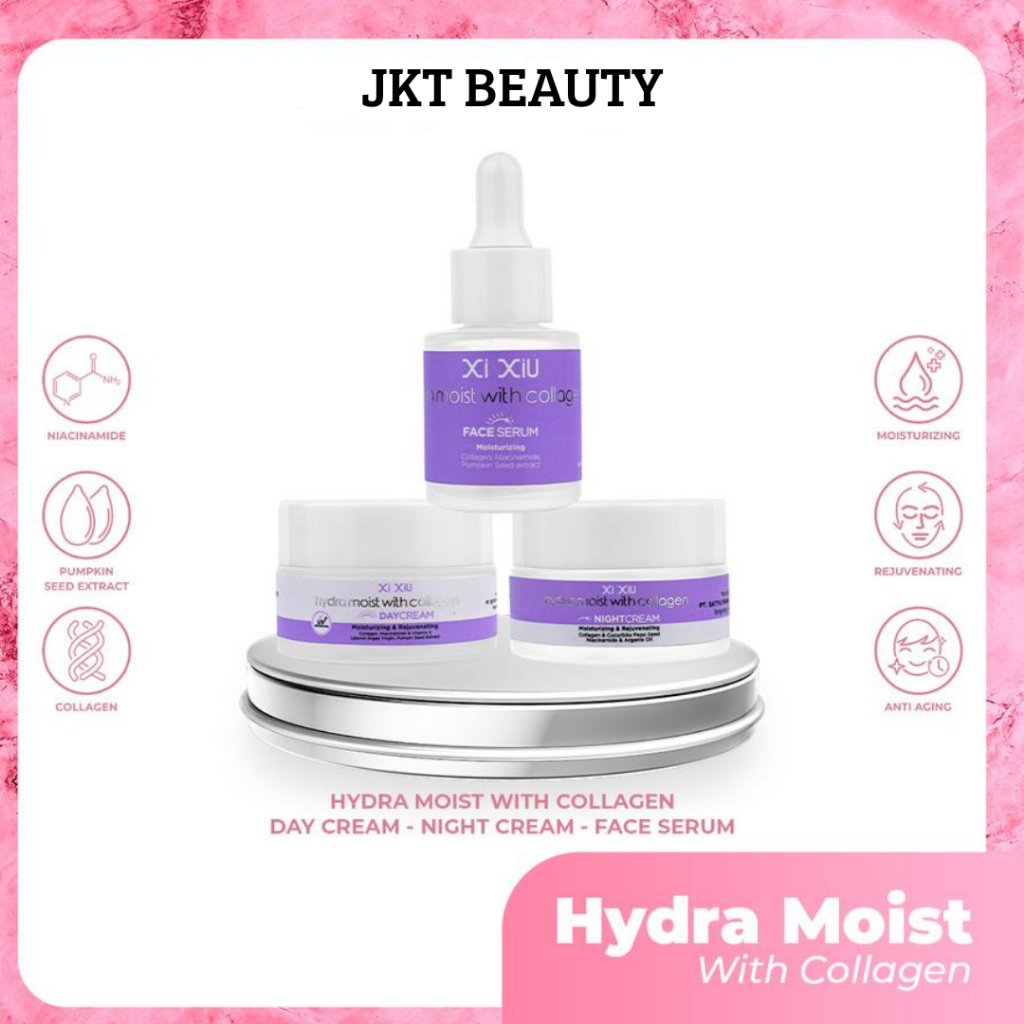 [BUNDLE] PAKET HEMAT XI XIU HYDRA MOIST ALL SKIN WITH COLLAGEN SERIES jkt beauty