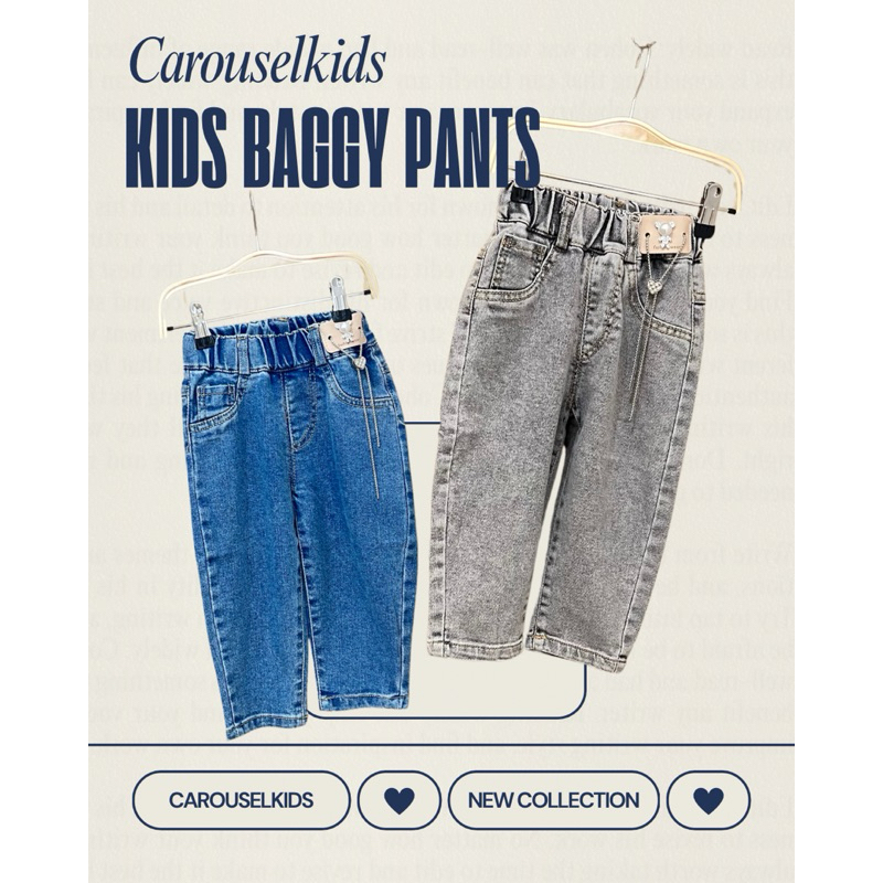 carouselkids / jeans baggy pearl anak / celana jeans baggy import