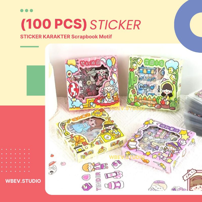 

READY [100 PCS] Stiker Korea VIRAL isi Scrap Book Motif ( Momo Girl Sticker ) Decor, Asthetic ( Ellie Princess Sticker ) Kartun Korea Lucu