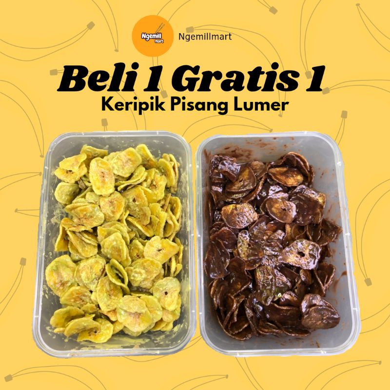 

(Beli 1 Gratis 1) Keripik Pisang Lumer Coklat Matcha Stroberry Tiramisu