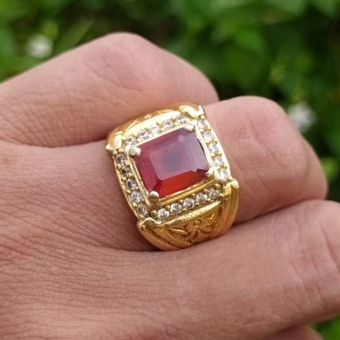 cincin batu green garnet original