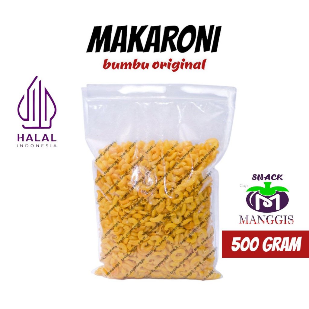

Makaroni 500 Gram Bumbu Original / Makaroni Original / MANGGISRAYA / Gurih Nikmat Khas Citapen Tasik