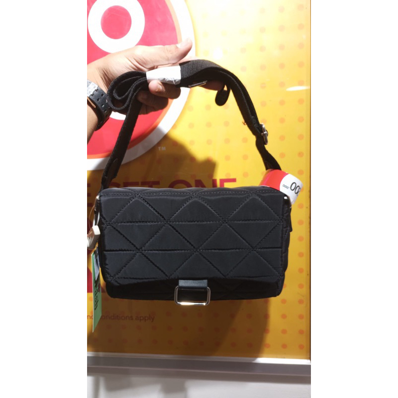 Payless Brash Royalty Accessories Jinx Quilt Crossbody Bag - Black