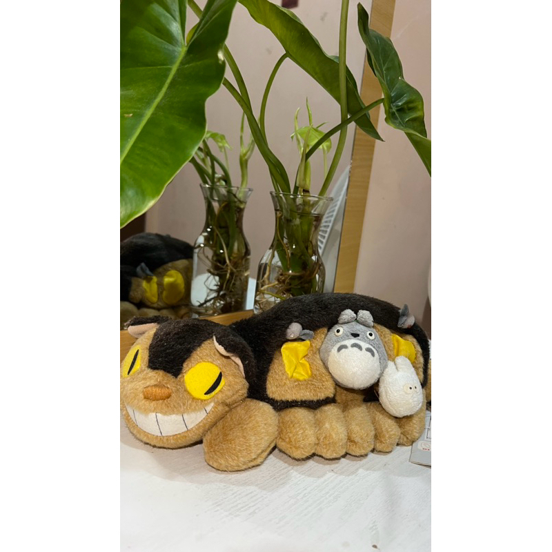 Boneka Catbus Panjang Ghibli Museo Darte/Catbus isi Totoro Abu Putih