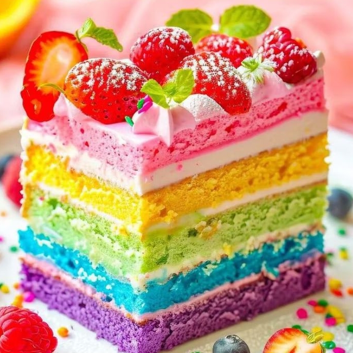 

Rainbow cake Butter susu