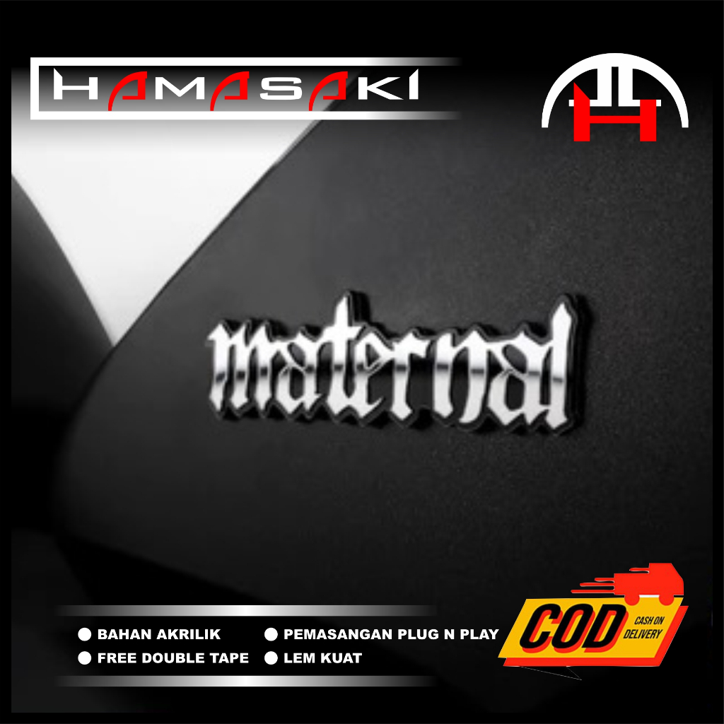 EMBLEM MATERNAL LOGO MATERNAL EMBLEM UNIVERSAL MOTOR 3D AKRILIK