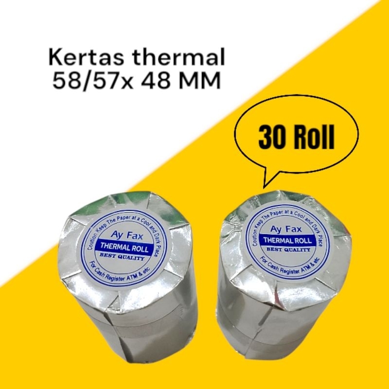 

Kertas thermal edc 57x48 mm paket 30 roll